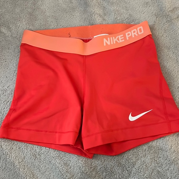 Nike | Shorts | Red Nike Pro Spandex Medium | Poshmark